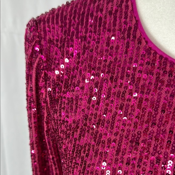 Eliza J Elegant Sequin Dress in Pink Size 4 - Picture 6 of 11